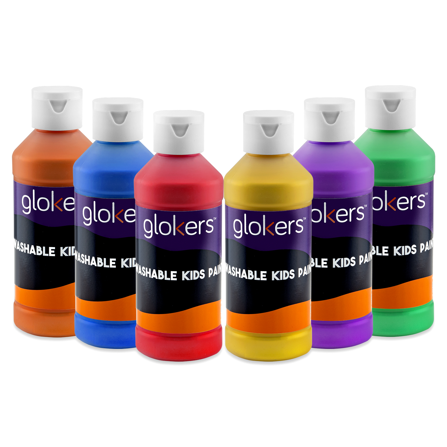 6 Colors Washable Tempera Paints, 8-Oz Bottles of Bold, Vibrant Non-Toxic  Paints