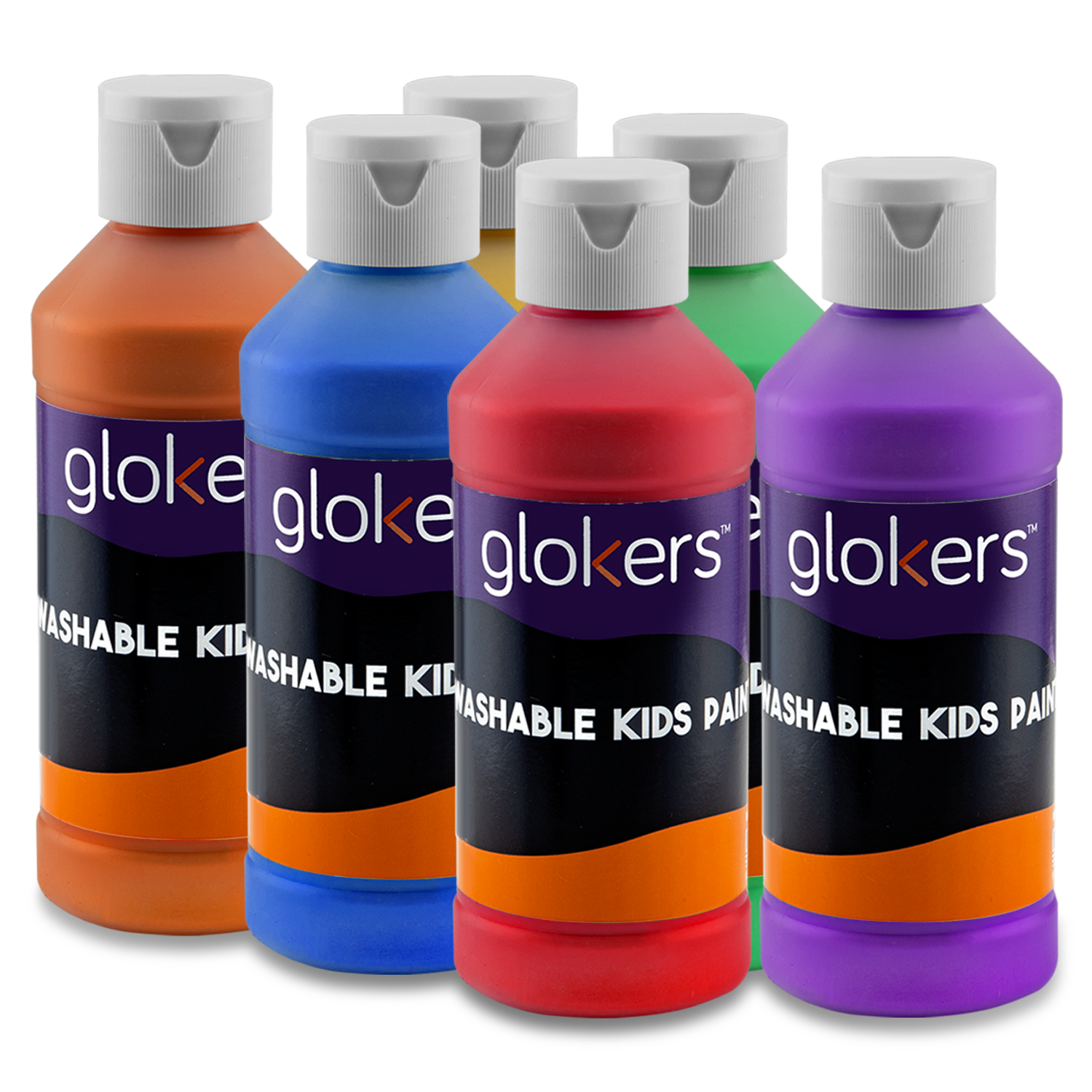 6 Colors Washable Tempera Paints, 8-Oz Bottles of Bold, Vibrant Non-Toxic  Paints